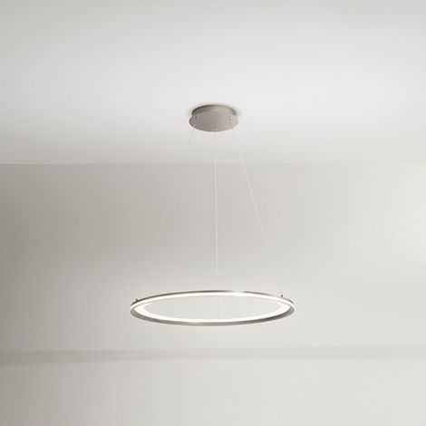 Lustre suspendu EDGE LED 66W Gris titane Perenz (1/4)