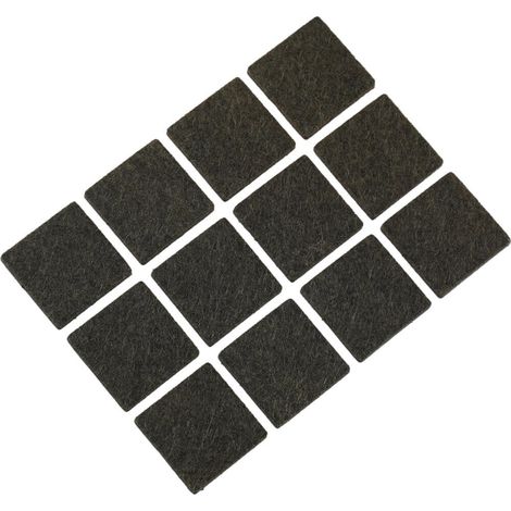 Patins en feutre autocollants DEDRA 25 mm - Lot de 12