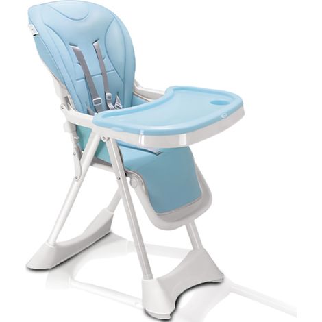 Seggiolone Happy Pappa 0-36 Mesi Chiusura Salvaspazio Vassoio e Cinture Celeste