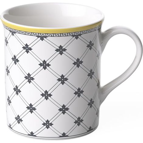 Villeroy & Boch Audun Promaenade Tazza da Caffè, 300 ml, Altezza: 9.1 cm, Porcellana Premium, Bianco/Multicolore (1/2)