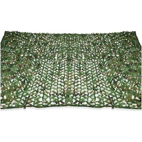 Shmshng – Voile d'ombrage rectangulaire 3x4 m – Ajouré en polyester avec traitement anti-UV – Camouflage treillis vert pour extérieur (1/5)