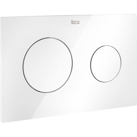 PL10 DUAL (ONE) plaque d'actionnement double pour chasse d'eau - ROCA Couleur : Blanc (1/2)