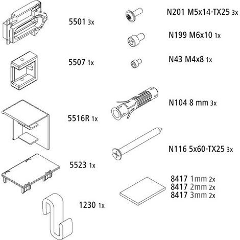 Kermi 2535466 ZBNI002 KIT Pièces de montage