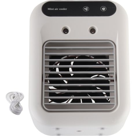 Mini-Tischventilator mit Wasserkühlung, 2 Geschwindigkeitsstufen, Luftbefeuchter und Luftkühler für Zuhause, Schlafzimmer, Büro