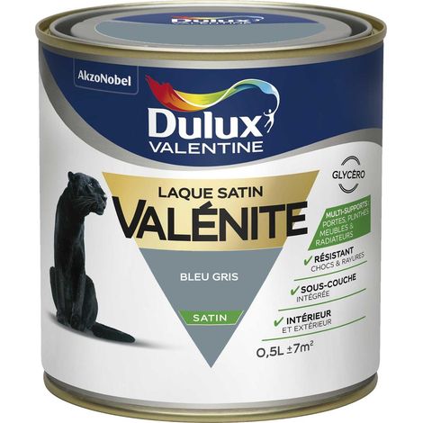 [PROMO] Peinture Laque Valénite Satin Bleu Gris 0,5 L - Dulux Valentine