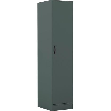 Riano 1 Door Wardrobe With Hanging Rail & Storage Shelf, Green