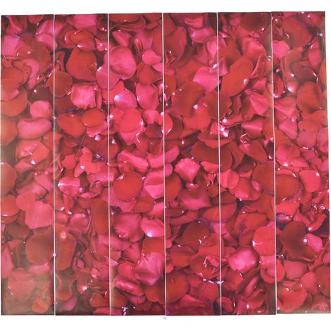 6 pièces Autocollant Escalier 3D Rose 100x18cm Adhésif Mur Étanche Stickers Carrelage Saint-Valentin (1/5)