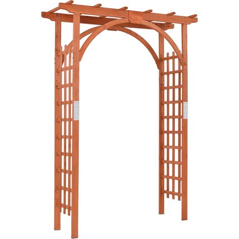 COSTWAY Wooden Garden Arch, Large Rose Trellis Pergola Arbour, Climbing Plant Wood Archway for Party Ceremony Wedding Backyard Lawn Patio Courtyard, 160x60x215cm (1/5)