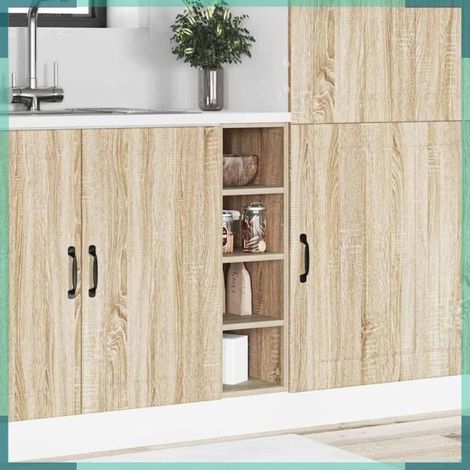 854186 Armoire basse 'Riga' chêne sonoma 20x44,5x81,5 cm (1/5)