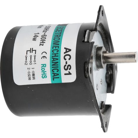 Moteur à engrenages avec réducteur à aimant permanent, 14 W, 80 tr/min, 110 V CA (1/5)