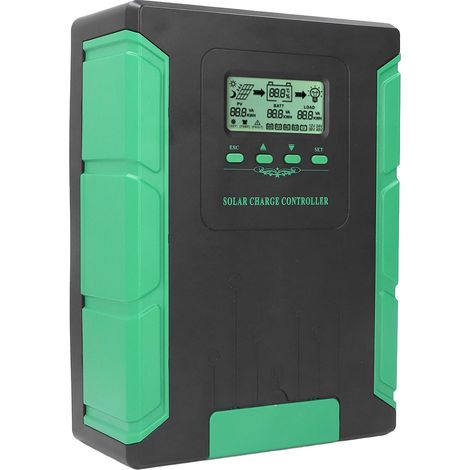 Régulateur de charge solaire MPPT 100A avec écran LCD, contrôleur de tension pour panneau solaire, adapté batterie lithium, chargeur intelligent haute performance (1/5)
