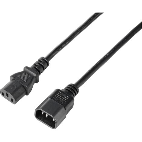 Sygonix SY-5243894 Kaltgeräte Verlängerungskabel  Schwarz 5.00 m (1/2)