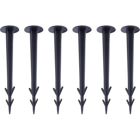 Piquets de Jardin en Plastique Noir Robuste – 100 Unités pour Fixer Toiles de Paillage et Films Anti-Mauvaises Herbes (1/5)