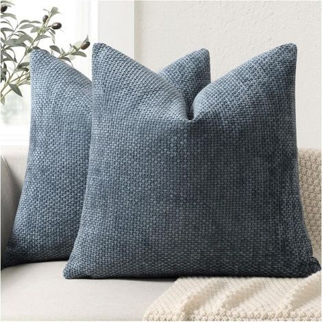 2 cushion covers, sofa cushion cover, modern decor, sofa cover, 45x45cm, Blue