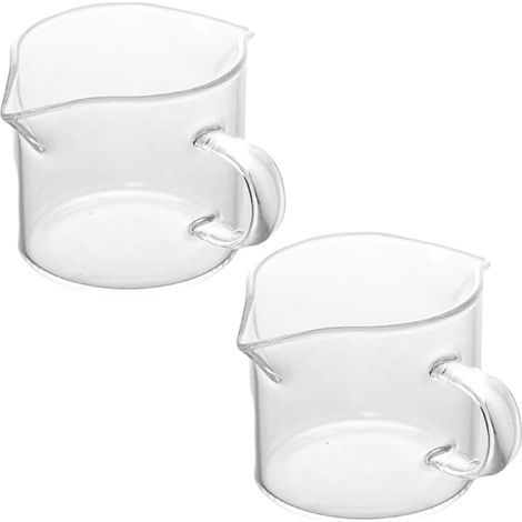 Lot de 2 tasses à expresso,12 cl,double bec verseur,verre borosilicate,micro-ondes,lave-vaisselle,cuisine（Q3 : Nouveaux produits pour le mois d'août） (1/5)