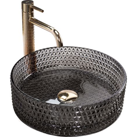 Countertop Basin REA Cristal Black (1/5)