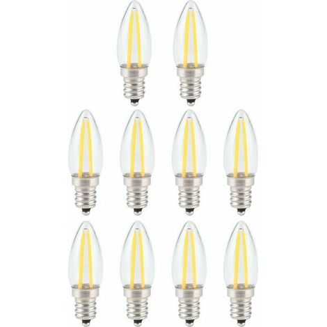 Dimmbare Retro-LED-Glühbirne, E12 2W warmweiße LED-Glühbirne mit Augenschutz (1/4)