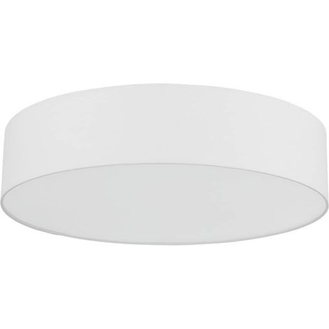 plafonnier LED rond, 1 flamme, acier, textile, plastique (1/2)