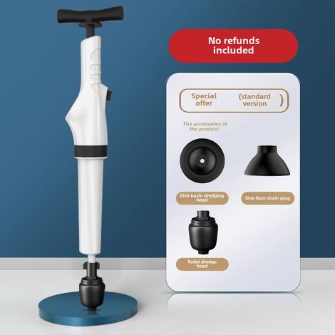 Déboucheur de toilettes – modèle standard 3 têtes – outil spécial canalisations, débouchage en une opération (1/5)