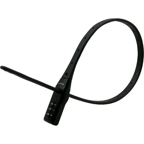Kabelbinder mit Reißverschluss, verstellbarer Kabelbinder mit Edelstahlkern - multifunktionaler Kabelbinder zur Sicherung von Helmen, Fahrrädern, Skiern, Rollern, Türen (schwarz).