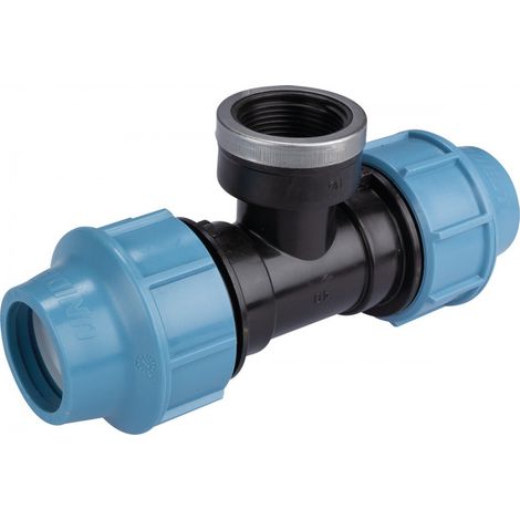 Té de dérivation pour tuyau polyéthylène 40mm égal et femelle 26x34 mm