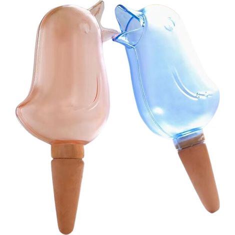 pezzi globi auto-irriganti dispositivi di irrigazione a punta per piante fioriere gocciolatore automatico irrigazione picchetti per piante in vaso da interno ed esterno fiori (forma di uccello traspar