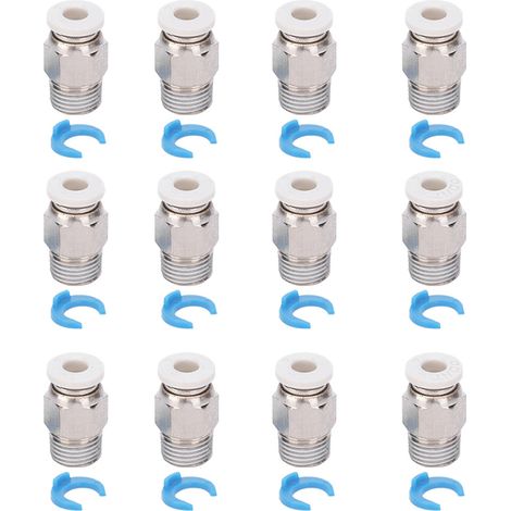 Paquete de 12 pulsadores neumáticos para extrusora de impresora 3D, rosca CR10 M10 (1/5)