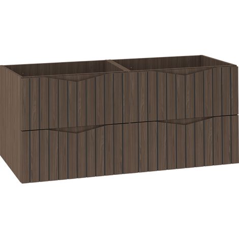 Mobile bagno senza lavabo Siena marrone e nero 120cm