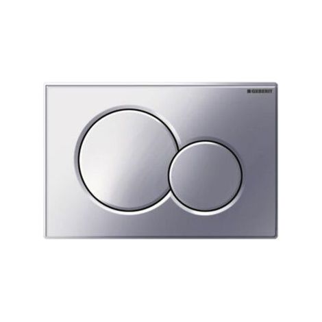Plaque de commande WC double touche – Finition chromé brillant – Dimensions 246x164 mm – Compatible réservoir Geberit Sigma