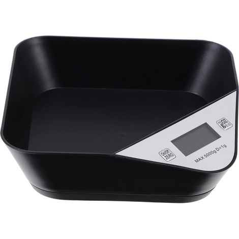 Elektronische Waage für Welpen, Katzen, Kaninchen, 5 kg Kapazität, digitale Waage, LED-Anzeige, einfach zu bedienen, für die Messung von Lebensmitteln, Schwarz
