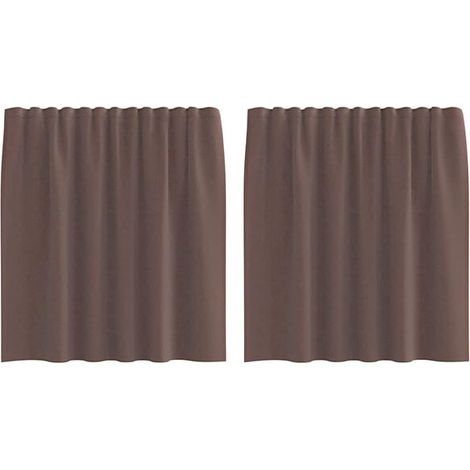 Rideaux transparents marron avec anneaux de suspension, deux pièces (1/5)