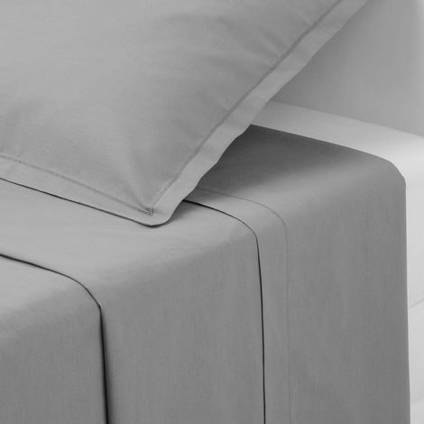 Bettlaken aus Baumwolle - grau 240x290 cm (1/5)