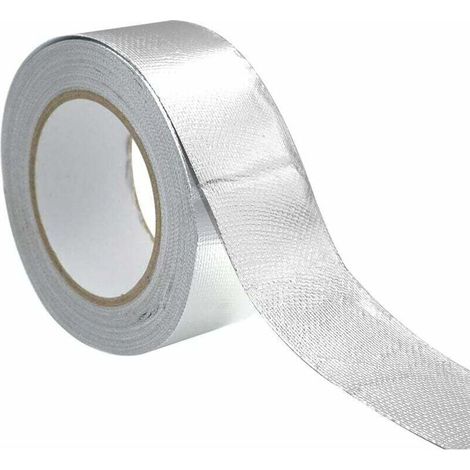 Ruban Aluminium - 5 cm x 50 m - Épaisseur 0.08 mm - Renforcé Maille Verre - Pour Ventilation Chauffage Climatisation - 1 Pièce (1/5)