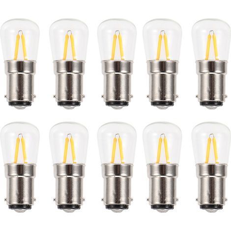 10 Mini-LED-Lampen B15, dimmbar, 1,5 W, 230 V, kurzer Glühfaden, für Zuhause und Auto – 10er-Pack (1/5)
