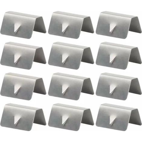 AHLSEN Clips de Déflecteur de Vent, 12 Pièces Agrafes de Déflecteur de Vent, Canal de Déflecteur de Pluie de Vent de Voiture en Acier Inoxydable, Clips de Fixation pour Déflecteur d'air (1/3)