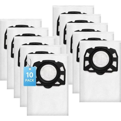 Packung mit 10 Staubsaugerbeuteln für Kärcher WD4 / WD6 / Premium / MV4 / MV5 / MV6 (1/4)