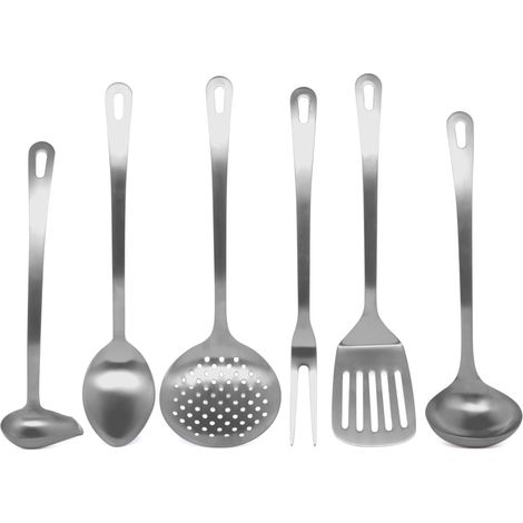 6-teiliges Set Küchenutensilien aus hochbeständigem Edelstahl – 18 % Chrom (1/5)