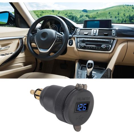Modifiziertes Autoladegerät mit zwei QC3.0+PD-Anschlüssen, ausgestattet mit einem Druckknopf zum Öffnen und einem Spannungsschalter, geeignet für BMW 1er, 2er und 3er (blau) mit europäischen Standards (1/5)