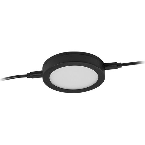 OSRAM OSRAM Flexus Spot Éclairage sous-meuble 9. 8W, 580lm, CCT 2700-5000K, dimmable, Noir, ABS, Capteur, rond 75mm (1/4)