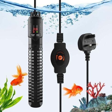 Chauffage d'aquarium 500 W avec contrôleur de thermostat intelligent à affichage numérique de la température LED, chauffage de réservoir pour aquarium de 200 à 300 l (1/4)