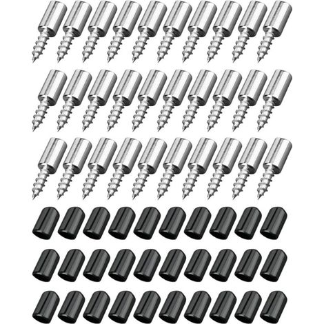 30 Pcs Shelf Support Pins with Rubber Protection, Self-Tapping Shelf Pegs for Furniture, Cabinets, Bookcases, Wine Coolers, ø7.5 mm, Holds Up to 20 kg