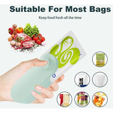 Disponible en une seule couleur : blanc. Matériau : Machine de scellage et de découpe de mini-sacs en plastique. (1/5)
