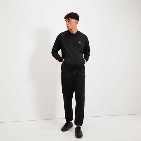 Saldi - Tuta Ellesse Bunero, tuta sportiva da uomo a due pezzi, felpa e pantaloni, nera (SDA14665-011) XL