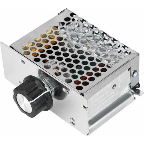 Regulador de intensidad de motor de 220 V, regulador de voltaje CA de 4000 W, controlador de velocidad de motor eléctrico, rango de voltaje ajustable de 10 V a 220 V, tamaño: aprox. 85 x 55 x 38 mm /  (1/5)