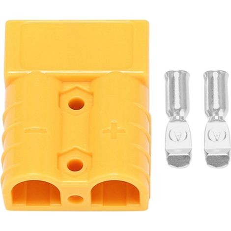 Connecteurs Anderson 50A 600V Fiches Style Prise Jaune, Bornes de Raccordement pour Câbles, Lot de 2 (1/5)