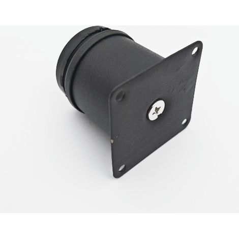 Pied de meuble réglable en acier inoxydable, lot de 1 pièce, 50 x 50 mm, noir, avec vis fournies (1/5)