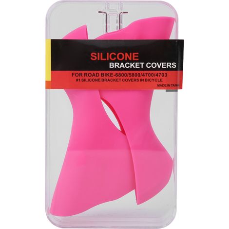 Paire de Protections Silicone pour Guidon de Vélo Route - Poignées Confortables Rose - Accessoire Cyclisme (1/5)
