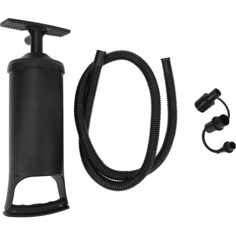 Pompe À Air Manuelle - 3 Embouts Universels Valve Française Anglaise Américaine - Pour Matelas Gonflables Piscines Jouets - 1 Pièce (1/5)