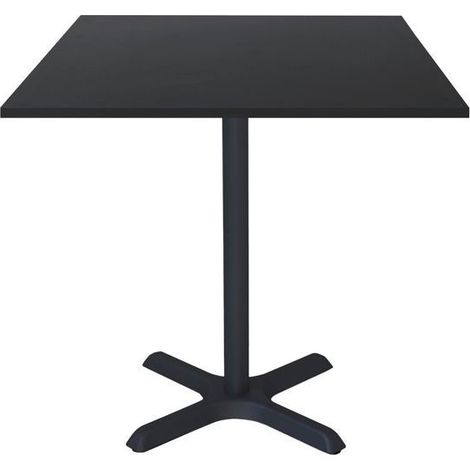 Table 70 x 70 cm - modèle Dina pied et noir uni