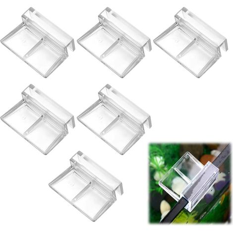 Clips für Glasabdeckungen von Aquarien, Acryl-Aquarienhalter, Clips für Abdeckungen von Aquarien, Clips für Stützen von Aquarien, Aquarienhalter, transparenter Aquarienhalter, 6 Stück, 6 mm, Tokaneit (1/5)